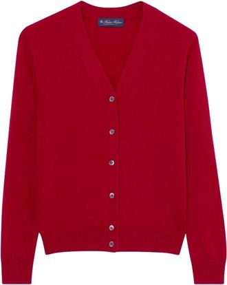 Brooks Brothers Cashmere Vest - Dames - Cashmere truien - Rood - XS - Truien & Vesten