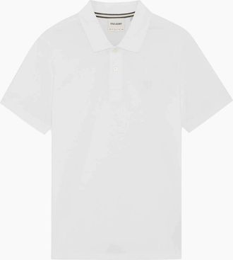Lyle & Scott Mens Lyle & Scott Pintuck Cuff Polo Shirt - White - Size: 42