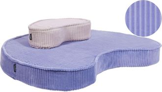 Beliani Puf Terciopelo Violeta claro