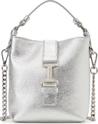 Iceberg Tassen, Dames, Grijs, ONE Size, Leer, Kalfsleren Schoudertas