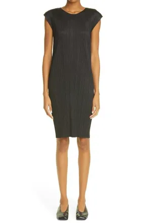 Pleats Please Issey Miyake Pleated Dress in Black at Nordstrom, Size 3