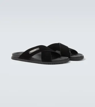 Dolce & Gabbana Logo suede sandals