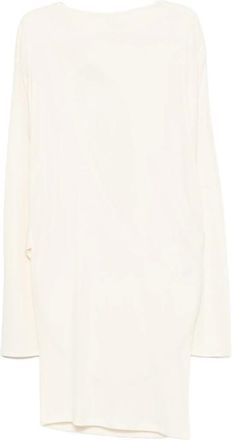 Jacquemus White Boat Neck Mini Dress