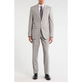 Jack Victor Engel Super 100s Wool Suit in Light Grey at Nordstrom Rack, Size 38Regular