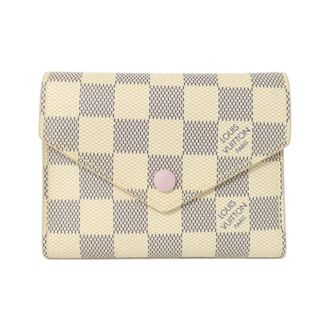 Louis Vuitton Azur White Coated Canvas Wallet (Tri-Fold) (Pre-Owned)