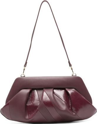 Themoir&egrave; Tia canvas clutch met ruches - Rood