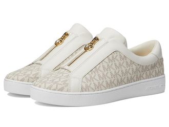 Michael Kors Keaton Zip Slip On Womens Shoes Vanilla : 5.5 M, Leather