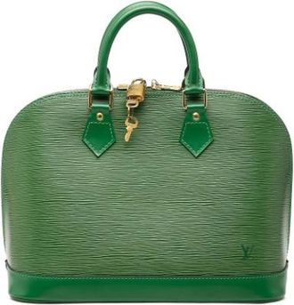 Louis Vuitton Pre-owned Alma PM - Dames - Vintage Handtas - Groen - ONE Size - Leer - Vintage