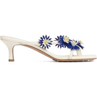 Bottega Veneta Riva Kitten Heel Sandal in Sea Salt/sherbert/blue Royale at Nordstrom, Size 9.5Us