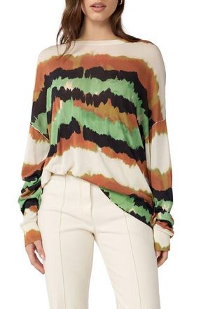 Diane Von F&uuml;rstenberg Royce Abstract Oversize Sweater in Caterpillar Ivory at Nordstrom, Size X-Small