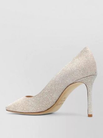 Jimmy Choo London romy 85 pointed toe glitter pumps
