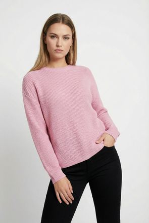 Only Carmakoma Strickpullover ONLY CARMAKOMA CARMILOUZ LS RIB PULLOVER KNT, Damen, Gr. XL, romance rose, Strick, Obermaterial: 100% Polyacryl, unifarben, Rundhals, R