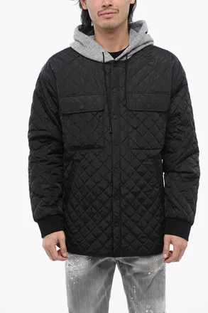 Dsquared2 Quilted Jacket with Fleece-Lined Hood Dsquared2