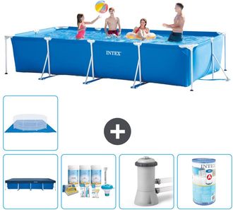 Intex Piscina Con Estructura Rectangular - 450x220x84 Cm - 7-piezas S30245