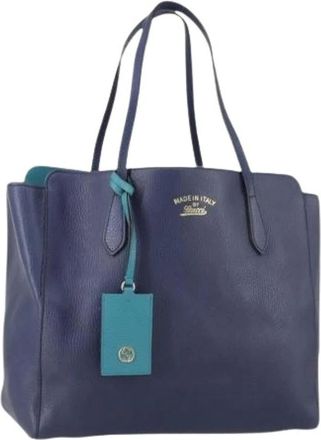 Gucci Pre-owned Tote Bags, female, Blue, Size: ONE SIZE Pre-owned Vintage Tote Bag