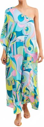 Show me your Mumu Tropez One Shoulder Flowy Maxi Dress In Go Go Luxe