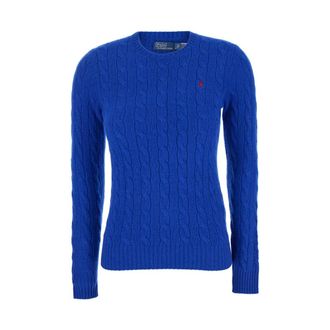Polo Ralph Lauren Rondgebreide trui - Dames - Ronde hals truien - Blauw - XS - Katoen - Truien & Vesten