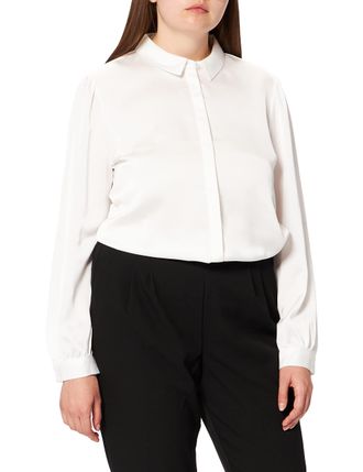Vila Womens VIELLETTE Satin L/S Shirt/SU - NOOS Blouse, Snow White, 38