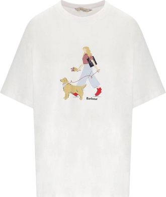 Barbour Derwent T-Shirt - Dames - T-shirts - Wit - XS - Katoen - Tops