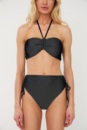 Cras Hildacras Bandeau Bikini Top in Black at Nordstrom, Size 14