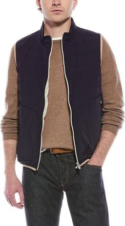 Brunello Cucinelli MenS Navy Sleeveless Down Jacket, Size XS