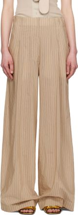 パンツ Dries Van Noten Salmon cupro blend Pila wide-leg pant Dries Van Noten Women Salmon Cupro Blend Pila Wide-leg Pant