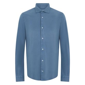 Fedeli Elegant Katoenen Overhemd - Heren - Casual Overhemden - Blauw - 3XL - Katoen - Overhemden