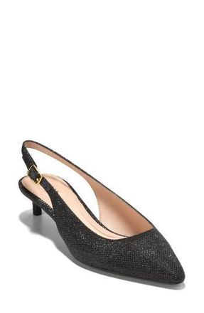 Cole Haan The Go-To Jocelyn Slingback Pump in Black Glitter Mesh at Nordstrom Rack, Size 7