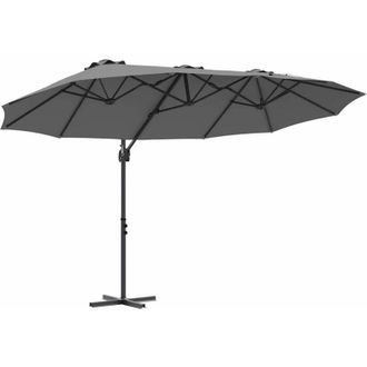 vidaXL Parasol De Jard&iacute;n Tipo Cantilever Antracita 372 X 198 X 243 Cm Vidaxl