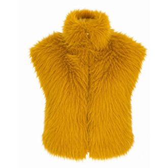Pinko Pinko, Dames, Jassen, Geel, Maat: XS Leer