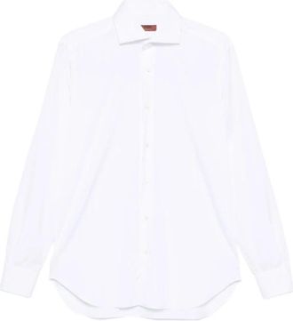 Barba Camicia a maniche lunghe - Heren - Zakelijke Overhemden - Wit - 2XL - Katoen - Overhemden