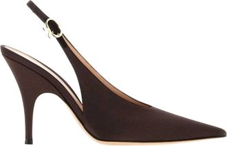 Gianvito Rossi Dames, Schoenen, Bruin, Maat: 41 EU Satijn