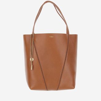Chlo&eacute; Chlo&eacute; Spin Tote Bag In Maroon Leather