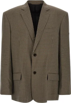 Balenciaga Brown Notched Lapel Blazer