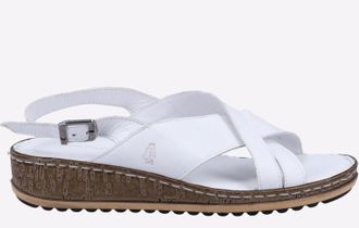 Hush Puppies Elena Cross Over Wedge Sandalen LEER Dames