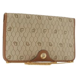 Dior Pre-owned Cross Body Bags, female, Beige, Size: ONE SIZE Pre-owned Plastic Shoulder Bag