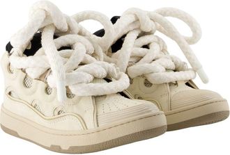 Lanvin Womens Curb Sneaker Beige Calfskin