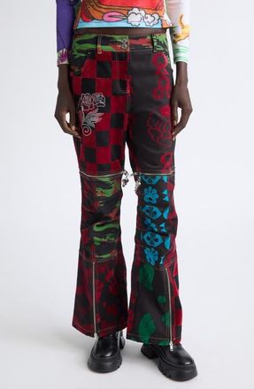 Chopova Lowena Bevo Patchwork Jeans in Black Multi at Nordstrom, Size X-Small