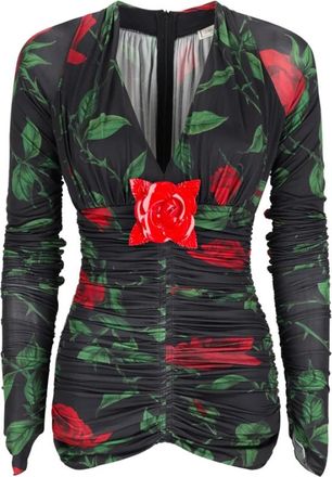 Blumarine Blusa Jersey Stamp - Dames - Blouses - Veelkleurig - S - Overhemden