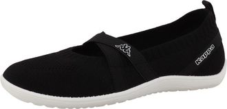 Kappa Sneaker Ballerinas KAPPA LINN, Damen, Gr. 36, schwarz, wei&szlig;, Synthetik, Schuhe Sneaker Ballerinas, Sommerschuhe, Freizeitschuh, Halbschuh, Slipper
