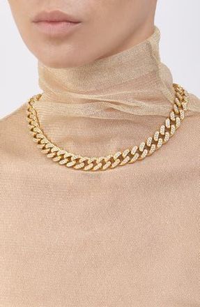 Adornia Pav&eacute; CZ Curb Chain Necklace in Yellow at Nordstrom Rack