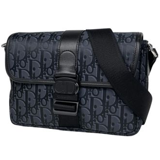 Dior Black Nylon Messenger Bag Shoulder Bag (Pre-Owned)