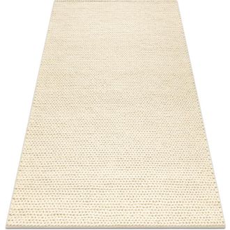RugsX Rugsx - Alfombra De Lana Tahar 99004b Crema - Tejida A Mano Bucle, Uniforme Beige 90x150 Cm