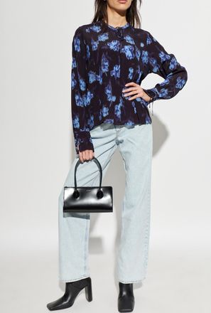 Rag & Bone Blouse With Tie-neck, Womens, Navy Blue