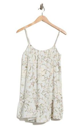 Abound Cotton Gauze Minidress in Grey- Ivory Hidden Veg Toile at Nordstrom Rack, Size X-Small