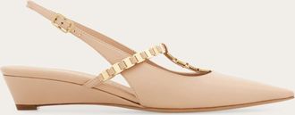 Ferragamo Donna Slingback Vara chain Rosa Taglia 36.5