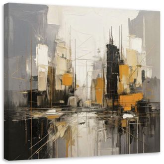 Artgeist Artgeist - Quadro Su Tela, Architettura Astratta Della Citt&agrave; - 50x50