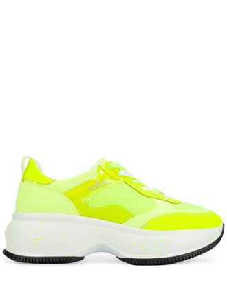 Hogan platform sneakers - women - Leather/Leather/Rubber/Polyester - 35.5 - Green