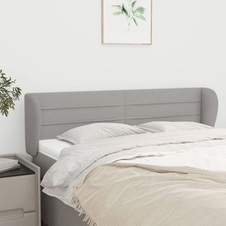 vidaXL Cabecero De Tela Gris Claro 147x23x78/88 Cm Vidaxl