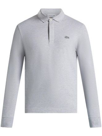 Lacoste logo-patch polo shirt - Grey